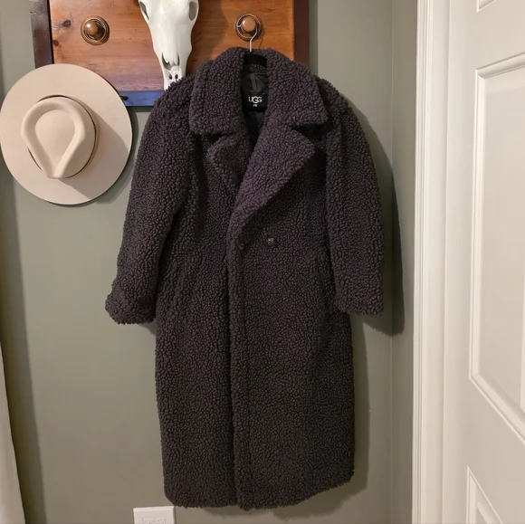 UGG Gertrude Teddy Sherpa Coat Size Small - Picture 7 of 16